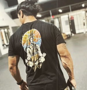 EASY DAY® apparel in the jiu jitsu gym – operator back print shirt.
